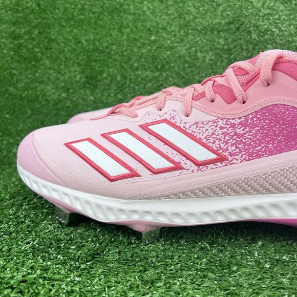 Adidas Icon Bounce 6 Baseball Cleats Men's 13.5 Mother’s Day Pink GZ0443 Metal - Picture 10 of 17
